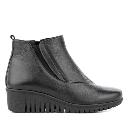 Muya Avior Ortopedik 6 Noktalı Iç Taban Hakiki Deri Kadın Bot - Siyah - 36