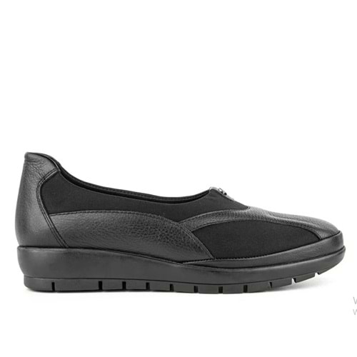 Muya Yoda 6 Nokta Ortopedik Taban Topuk Dikeni Kemik Çıkıntısına Uygun Deri Kadın Ayakkabı - Siyah - 36