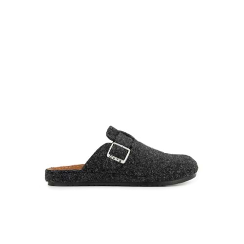 Muya Ranta Ortopedik Taban Kışlık Erkek Ev Terliği - Füme - 40