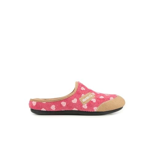 Muya Kasi Ortopedik Taban Kapalı Kışlık Kadın Ev Terliği - Fuşya - 36