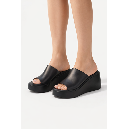 Kristal Bel.1700 Hakiki Deri Kadın Terlik - Kristal - Bel.1700 - Siyah - 40