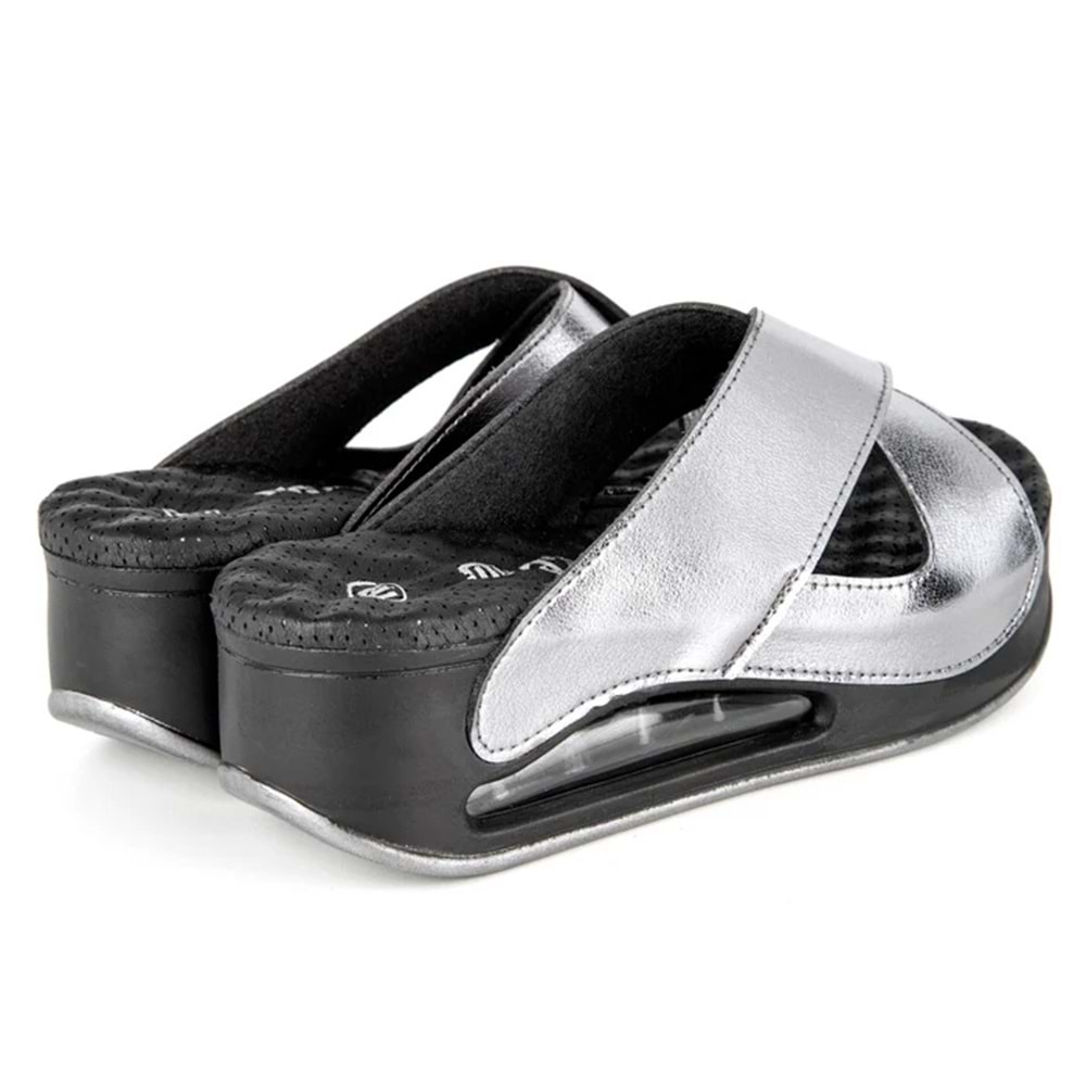 Muya Penelope Air Max Tabanlı Kadın Terlik - Penelope - Kurşun - 37