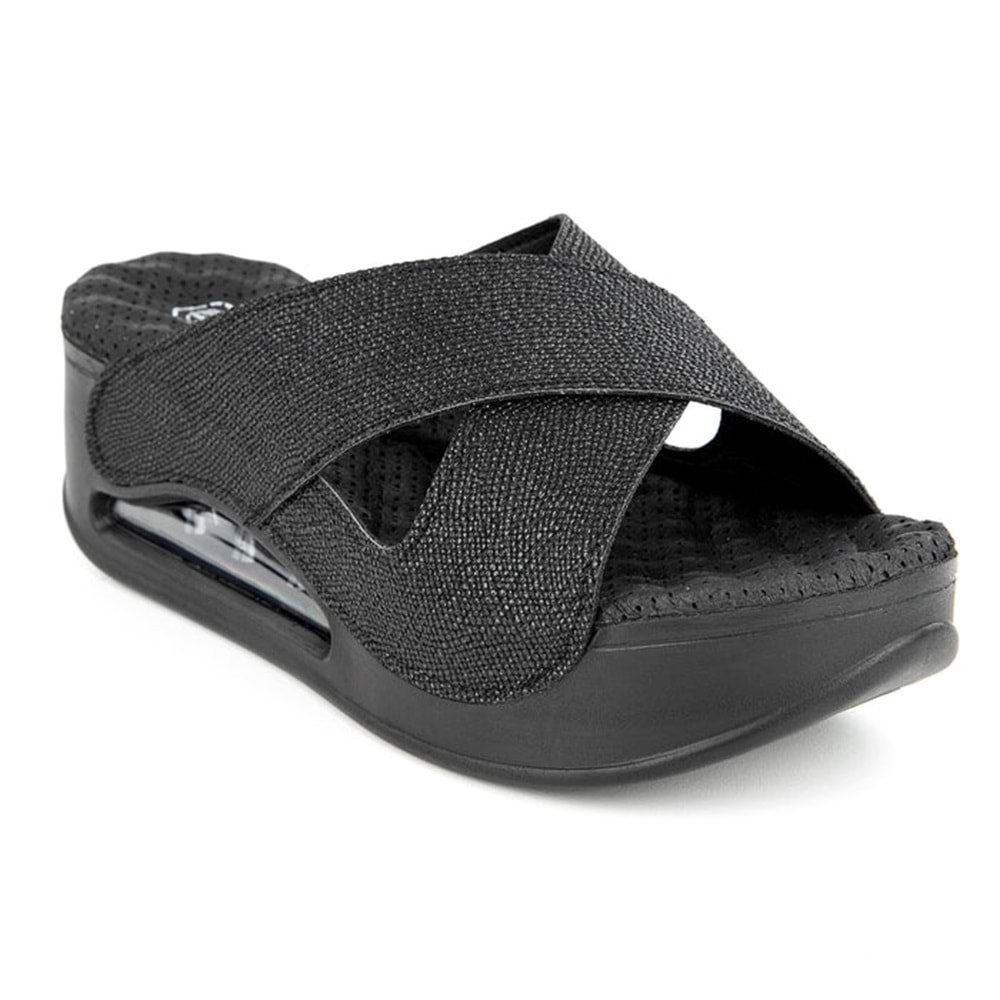 Muya Penelope Air Max Tabanlı Kadın Terlik - Penelope - Desenli siyah - 37