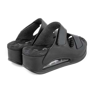 Muya Eos Aır Max Tabanlı Çift Bantlı Cırtlı Kadın Terlik - Eos - Siyah - 37