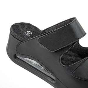 Muya Eos Aır Max Tabanlı Çift Bantlı Cırtlı Kadın Terlik - Eos - Siyah - 37