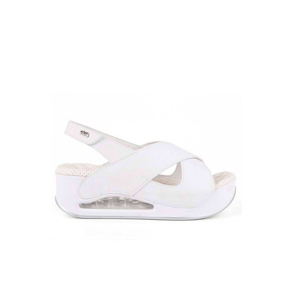 Muya Assos Air Tabanlı Anatomik Kadın Sandalet - Beyaz - 37