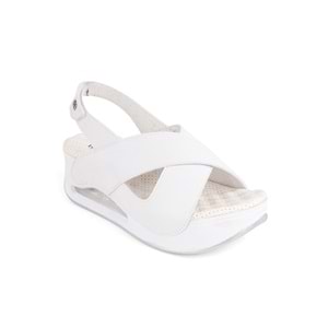 Muya Assos Air Tabanlı Anatomik Kadın Sandalet - Beyaz - 40