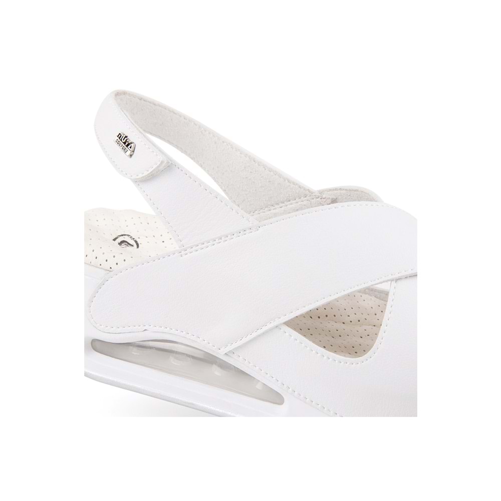 Muya Assos Air Tabanlı Anatomik Kadın Sandalet - Beyaz - 40
