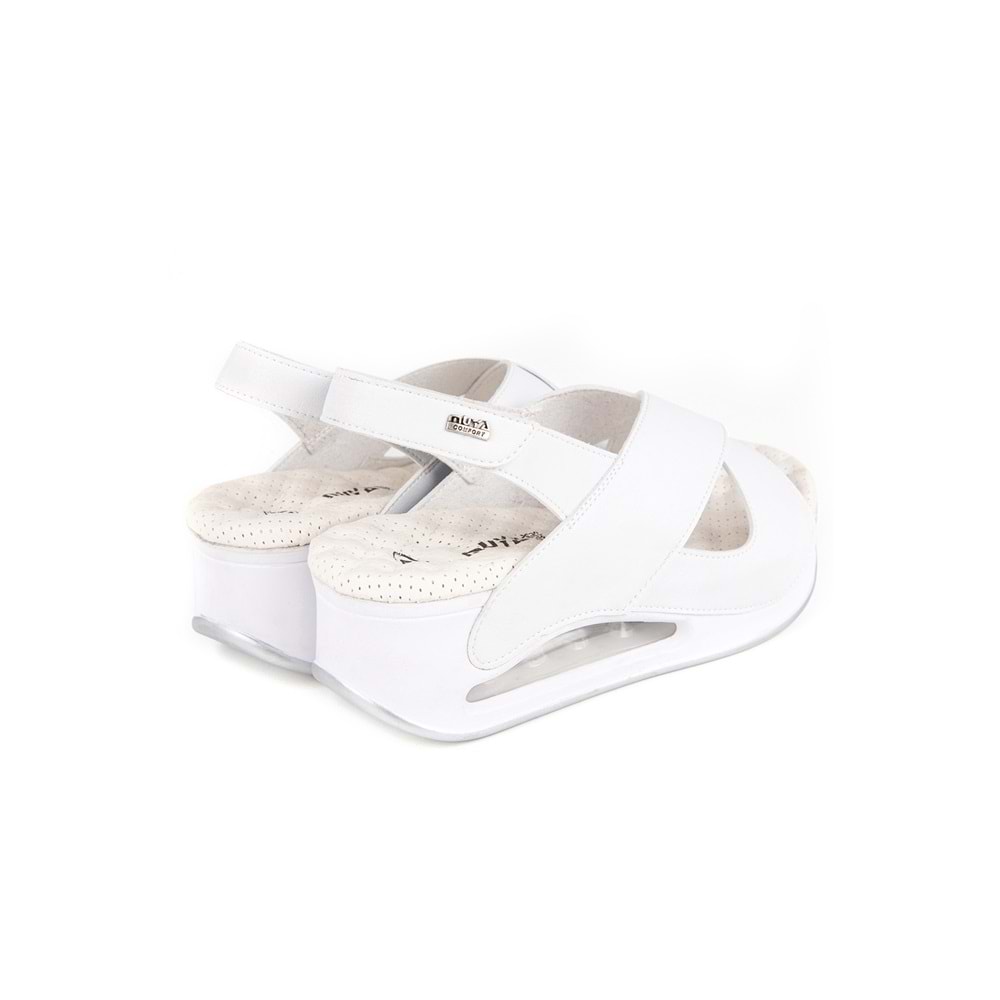 Muya Assos Air Tabanlı Anatomik Kadın Sandalet - Beyaz - 40