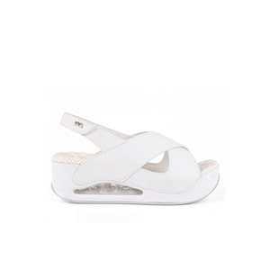 Muya Assos Air Tabanlı Anatomik Kadın Sandalet - Beyaz - 40