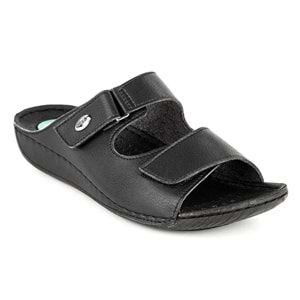 Muya Sigma Anatomik Taban Çift Bantlı Kadın Terlik - Siyah - 35