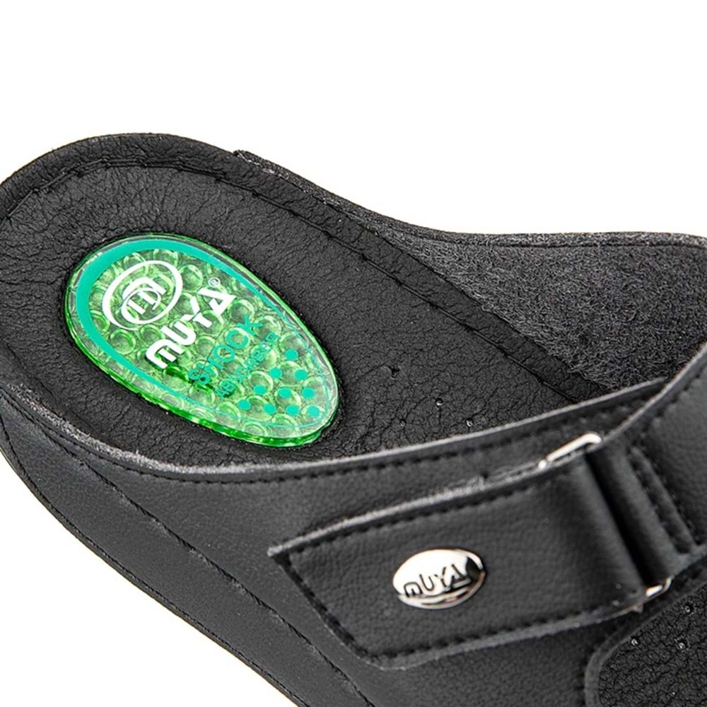 Muya Sigma Anatomik Taban Çift Bantlı Kadın Terlik - Siyah - 35