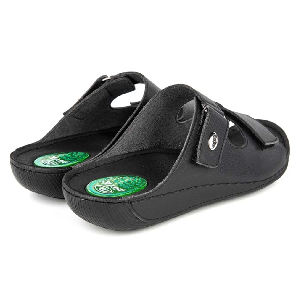 Muya Sigma Anatomik Taban Çift Bantlı Kadın Terlik - Siyah - 35