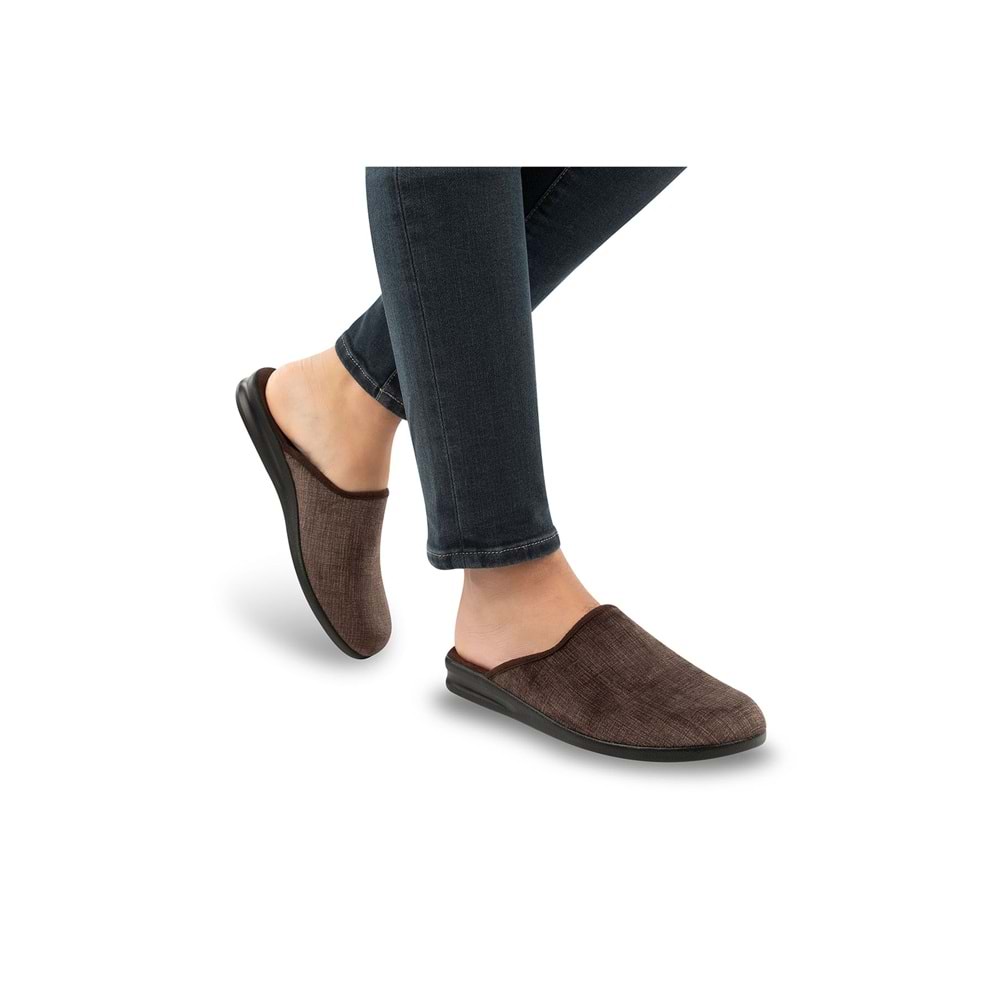 Muya Robin Anatomik Taban Erkek Ev Terliği - Kahverengi - 42