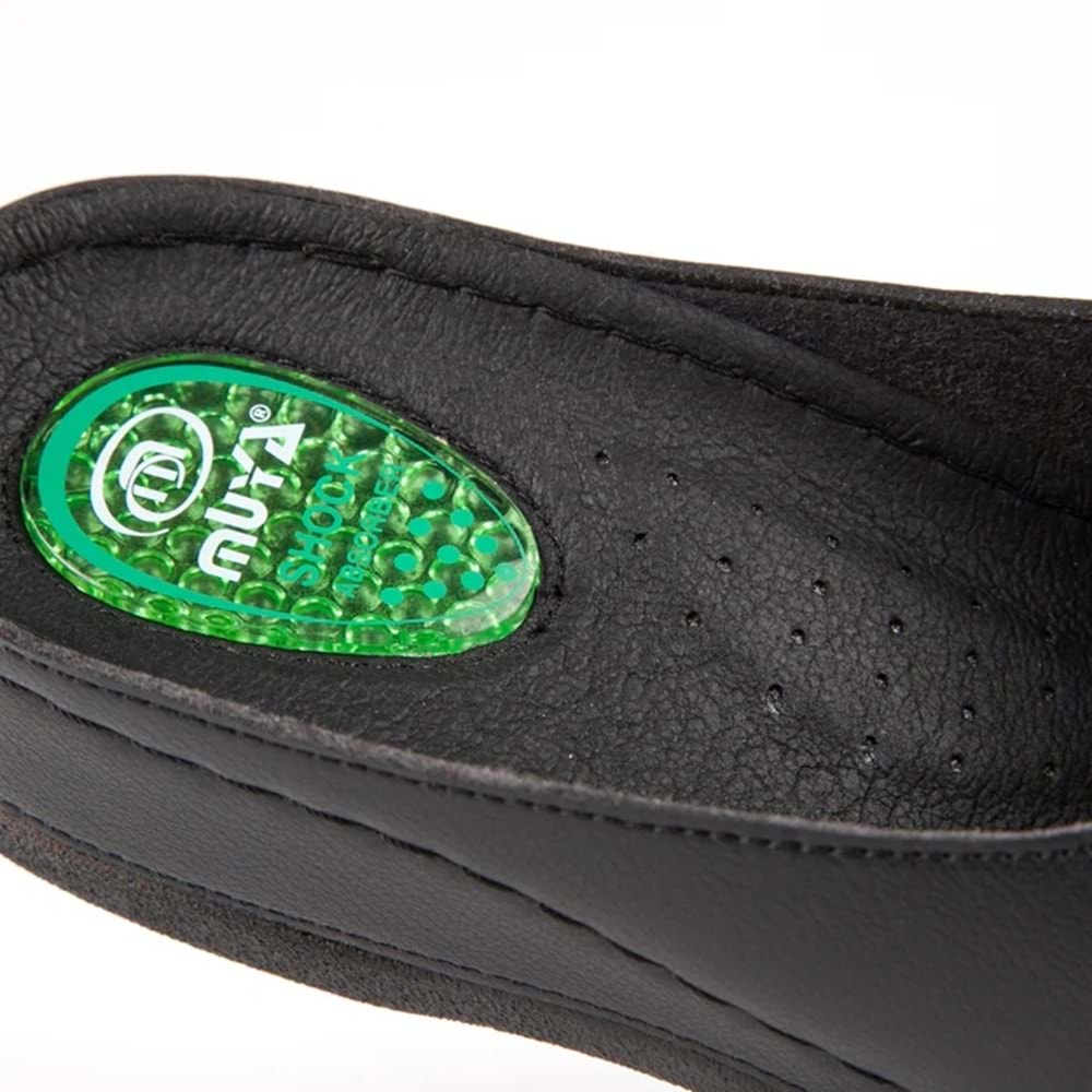 Muya Star Anatomik Taban Jel Destekli Kadın Terlik (Topuk Dikeni) - Siyah - 39