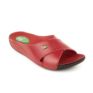 Muya Cyrus Anatomik Tabanlı Topuk Dikeni Jelli Kadın Terlik - Kırmızı - 40