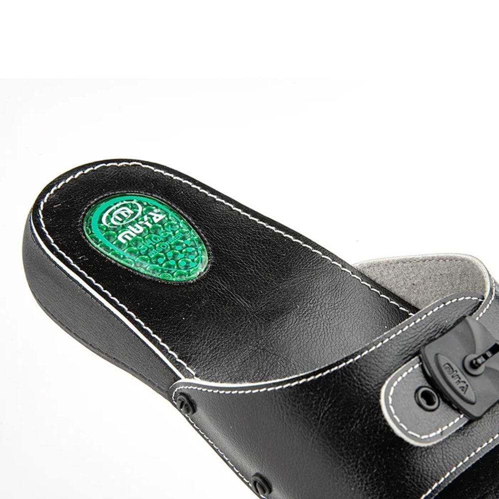 Muya Phare Klasik Anatomik Taban Jel Destekli Kadın Terlik - Siyah - 35