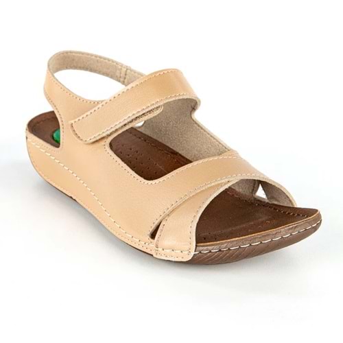 Muya Capella Anatomik Taban Jel Destekli Hafif Kadın Sandalet - Bej - 37