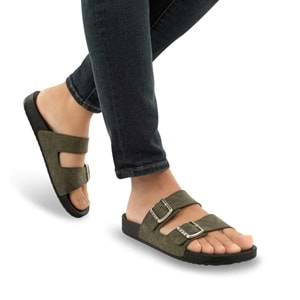 Muya Nova Anatomik Taban Sudan Etkilenmez Erkek Terlik - Haki - 44