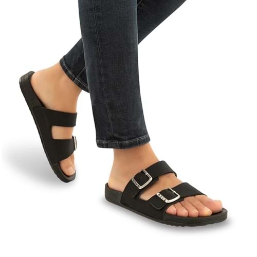 Muya Nova Anatomik Taban Sudan Etkilenmez Erkek Terlik - Siyah - 45