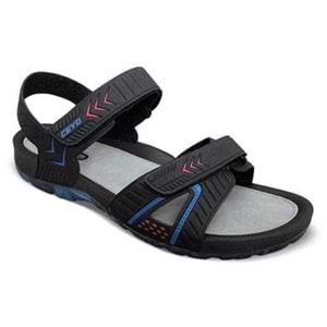 Ceyo 9829 Tam Ortopedik Erkek Sandalet - Siyah Kırmızı - 41