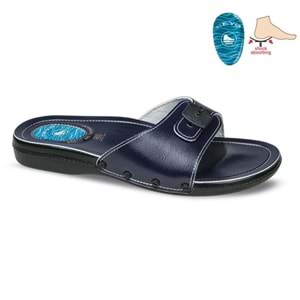 Ceyo 6300-1 Klasik Tam Ortopedik Jel Destekli Erkek Terlik - lacivert - 40
