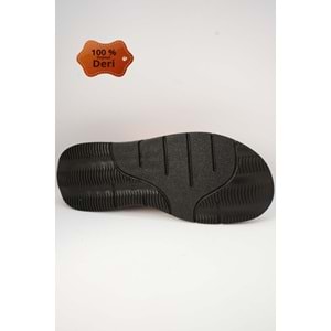 Kristal Kr.94 Anatomik Taban İçi Dışı Hakiki Deri Tek Parmak Erkek Terlik - Bej - 44
