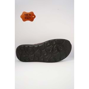 Kristal Kr.98 Anatomik Taban Hakiki Deri Erkek Terlik - Taba - 40