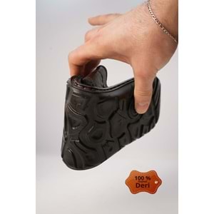 Kristal Kr.98 Anatomik Taban Hakiki Deri Erkek Terlik - Kahverengi - 40