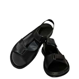 Kristal Kr.101 Anatomik Taban Hakiki Deri Erkek Sandalet - Siyah - 40