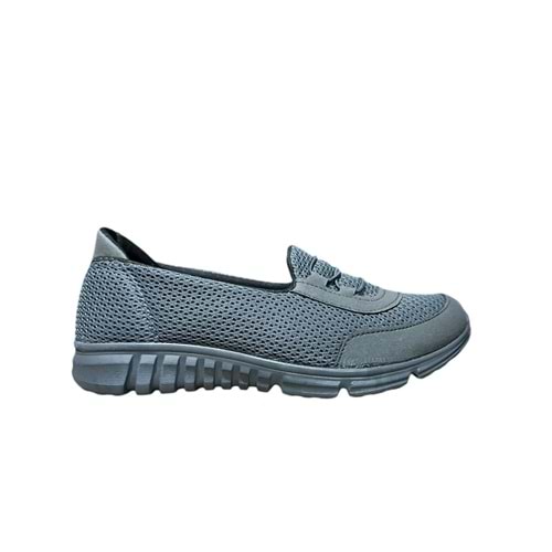 Kristal Kr.46 Anatomik Memory Taban Lastikli Kadın Ayakkabı - Füme - 36