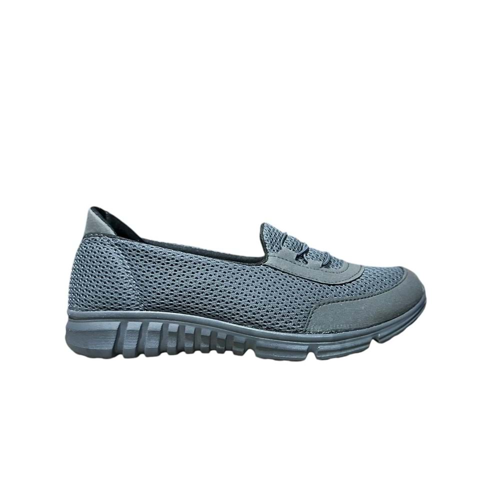 Kristal Kr.46 Anatomik Memory Taban Lastikli Kadın Ayakkabı - Füme - 40