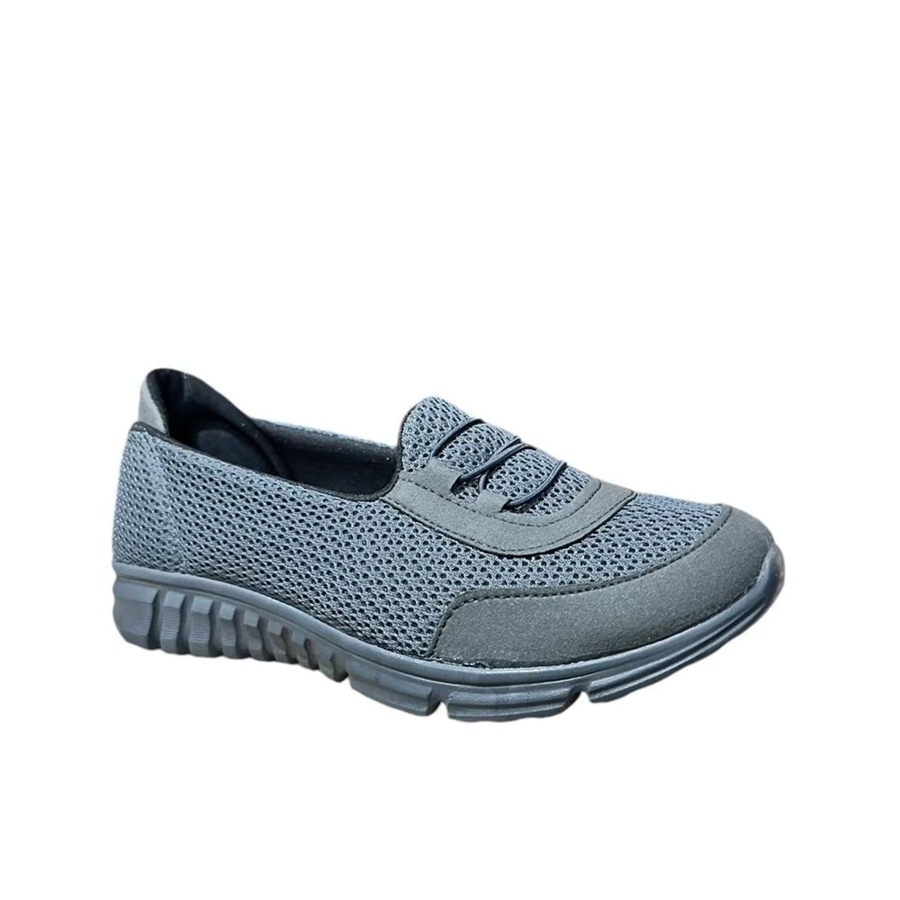 Kristal Kr.46 Anatomik Memory Taban Lastikli Kadın Ayakkabı - Füme - 40