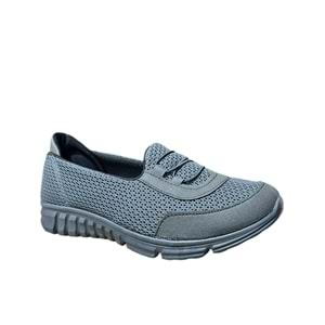 Kristal Kr.46 Anatomik Memory Taban Lastikli Kadın Ayakkabı - Füme - 40