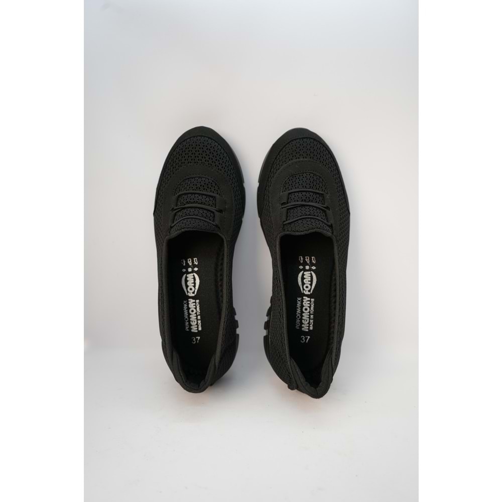 Kristal Kr.46 Anatomik Memory Taban Lastikli Kadın Ayakkabı - Siyah - 37