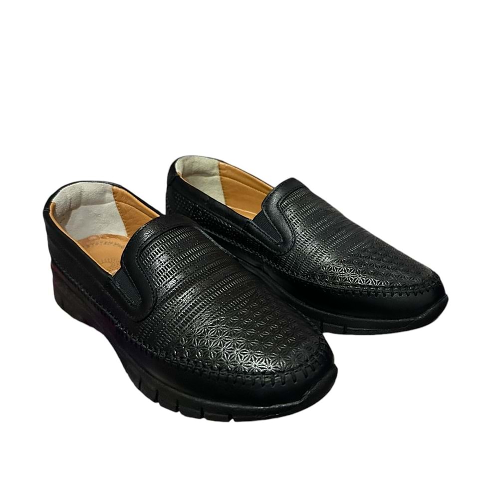 Kristal Dr.265 Tam Ortopedik İçi Dışı Hakiki Deri Kadın Ayakkabı - Siyah - 40