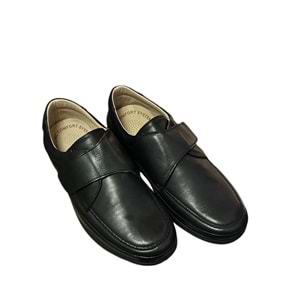 Kristal Drk.01 Tam Ortopedik Şeker Hastaları İçin İçi Dışı Hakiki Deri Erkek Ayakkabı - Siyah - 41