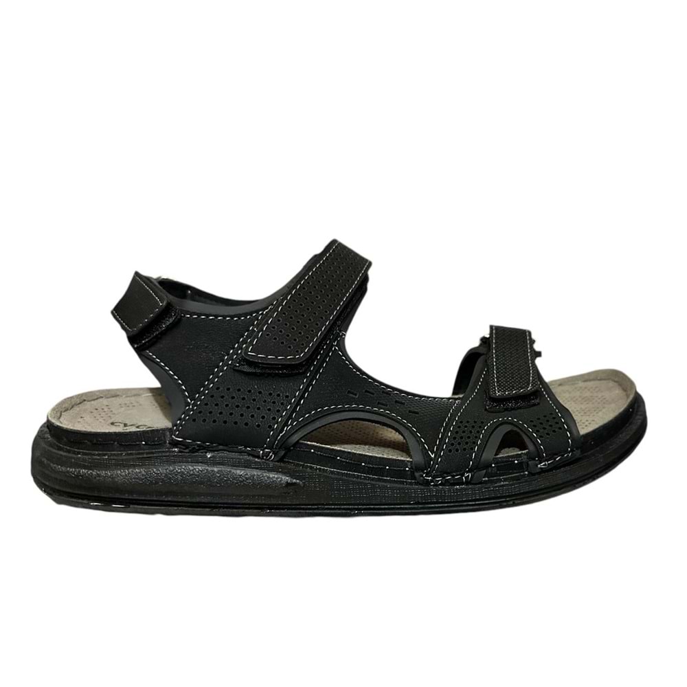 Kristal Cv.240105.50.E Anatomik Taban Erkek Sandalet - Siyah - 43
