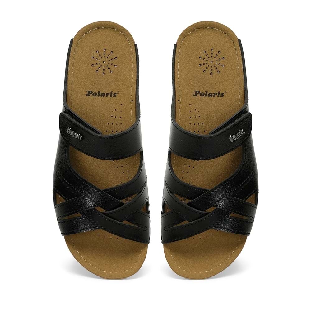 Polaris Anatomik Taban Lastikli İçi Dışı Hakiki Deri Kadın Ayakkabı - 104030.Z3FX - Siyah - 40