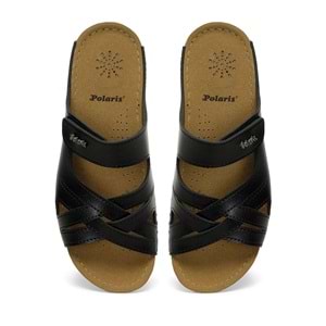 Polaris Anatomik Taban Lastikli İçi Dışı Hakiki Deri Kadın Ayakkabı - 104030.Z3FX - Siyah - 40