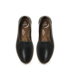 Polaris Anatomik Taban İçi Dışı Hakiki Deri Düz Kadın Ayakkabı - 104040.Z4FX - Siyah - 40