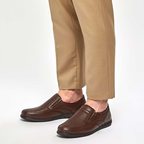 Polaris 91.100590.m Anatomik Taban Hakiki Deri Erkek Ayakkabı - Kahverengi - 44