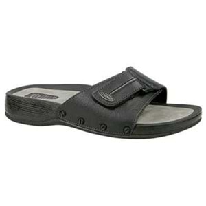 Ceyo 3000-2 (35-39) Tam Ortopedik Cırtlı Kadın Terlik - Siyah - 35