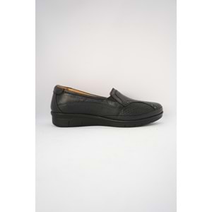 Kristal Dr.241 Anatomik Taban İçi Dışı Hakiki Deri Kemik Çıkıntısı İçin Makosenli Kadın Ayakkabı - Siyah - 40