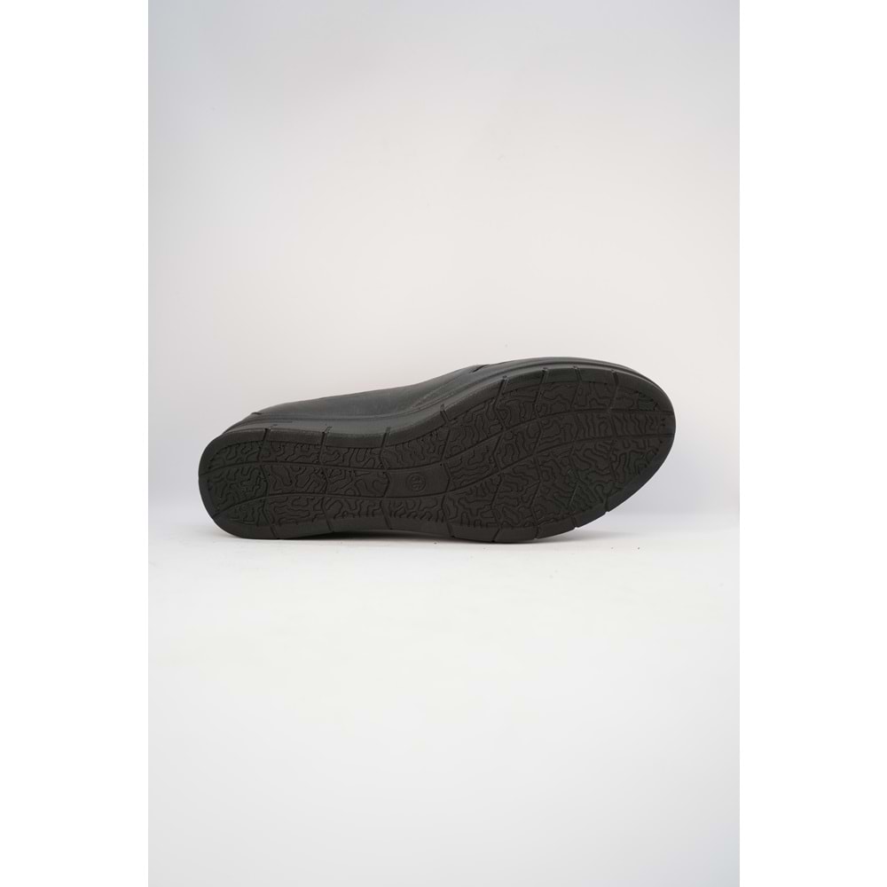 Kristal Dr.241 Anatomik Taban İçi Dışı Hakiki Deri Kemik Çıkıntısı İçin Makosenli Kadın Ayakkabı - Siyah - 40