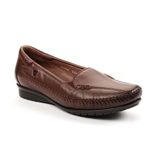 Forellı Marla-G Tam Ortopedik İçi Dışı Hakiki Deri Kadın Ayakkabı - Kahverengi - 40