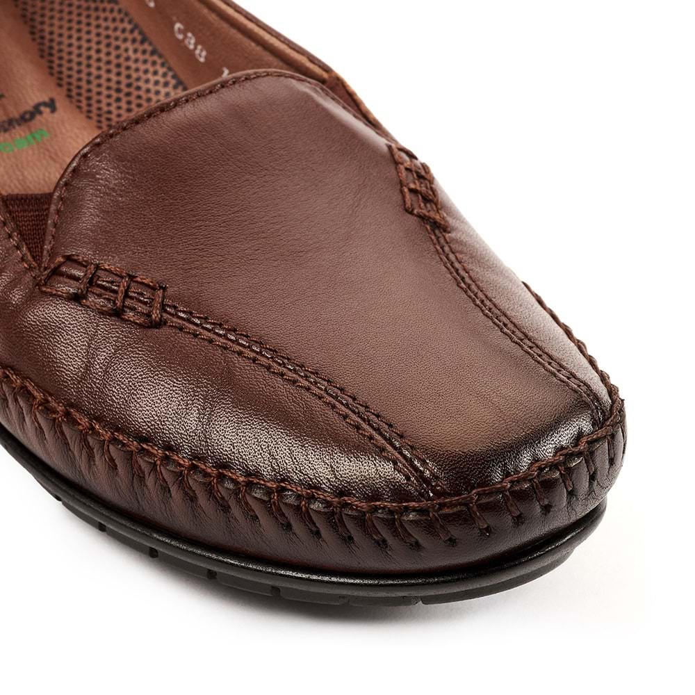 Forellı Marla-G Tam Ortopedik İçi Dışı Hakiki Deri Kadın Ayakkabı - Kahverengi - 40