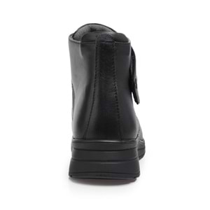 Forellı Peykan-H Tam Ortopedik İçi Dışı Hakiki Deri Kadın Bot - Siyah - 40