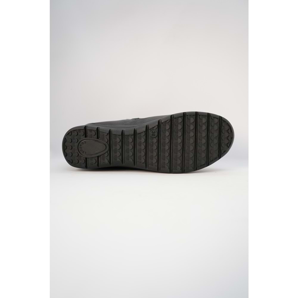 Kristal Dr.220 Tam Ortopedik Hakiki Deri Kadın Bot - Siyah - 36