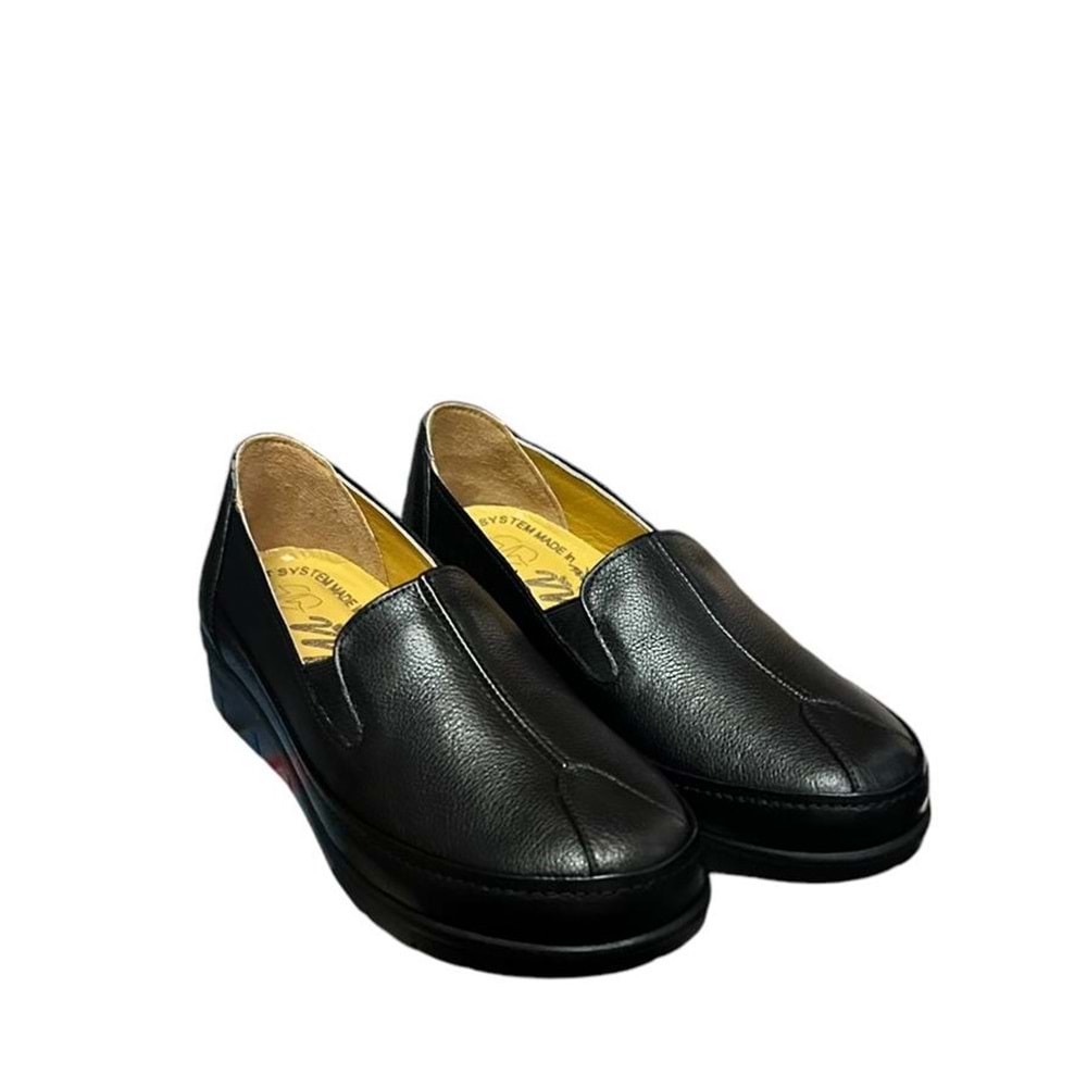 Kristal Mr.04 Anatomik İçi Dışı Hakiki Deri Kadın Ayakkabı - Mr.04 - Siyah - 36